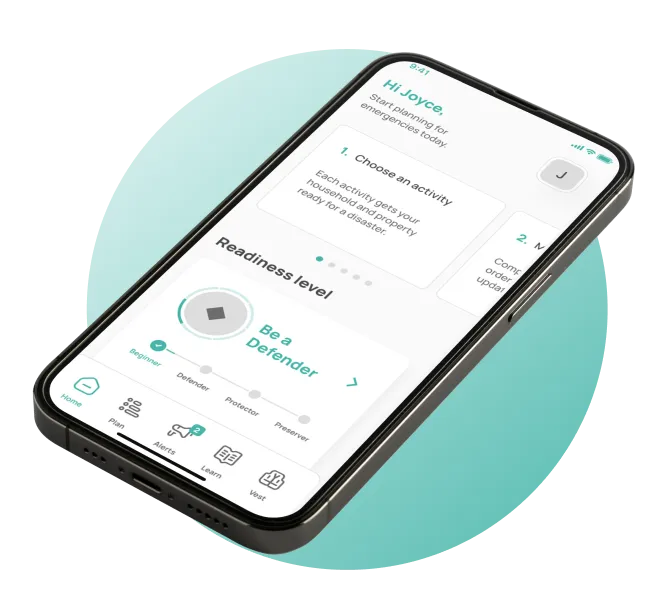 Perci App help you prepare for disasters in simple step by step ways helping you with activities to get ready